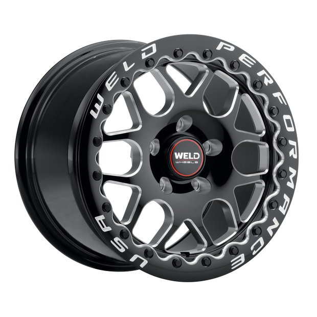 15x10 Solana Beadlock 5x114.3 Et25 Bs 6.48 Gloss Blk Mil Dia 78.1 - S910B0067P25
