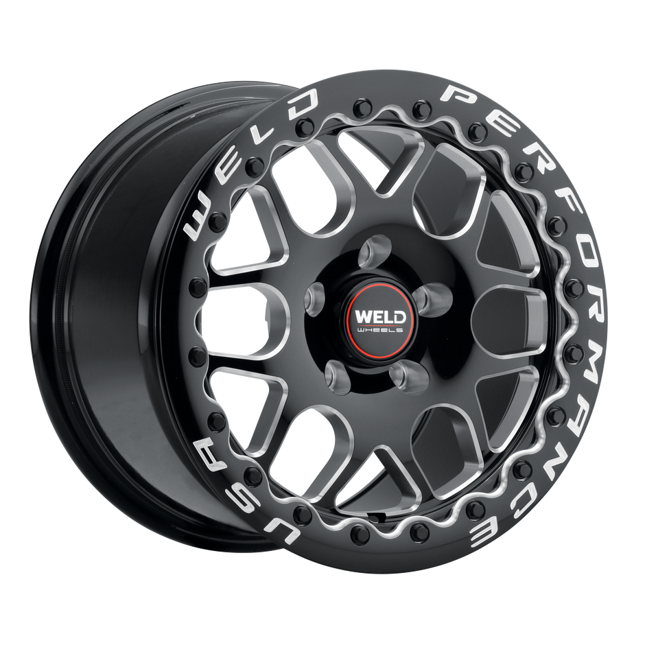 15x10 Solana Beadlock 5x120.65 Et45 Bs 7.27 Gloss Blk Mil Dia 78.1 - S910B0063P45