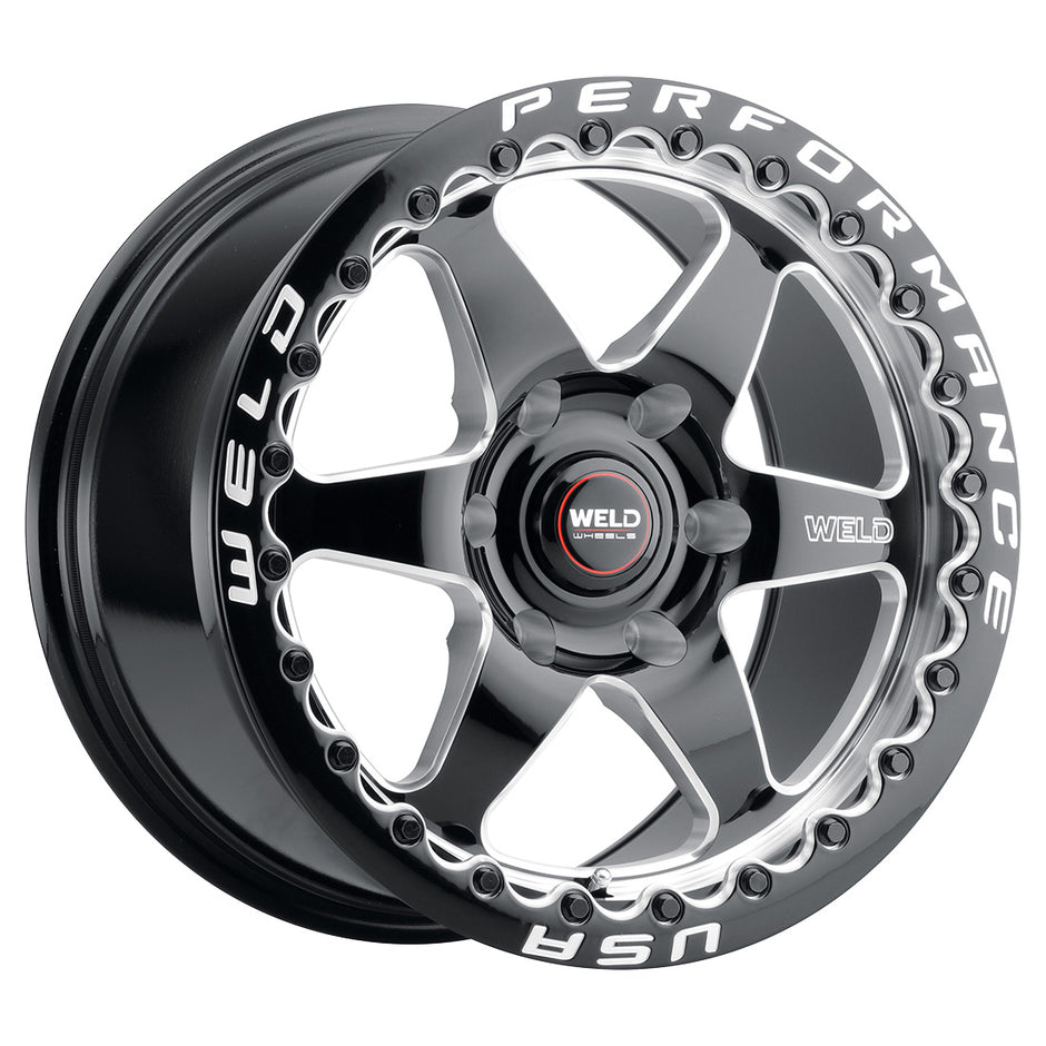 20x10 Ventura Six Beadlock 6x135 Et38 Bs7.00 Gloss Blk Mil Dia 87.1 - S90900089P38