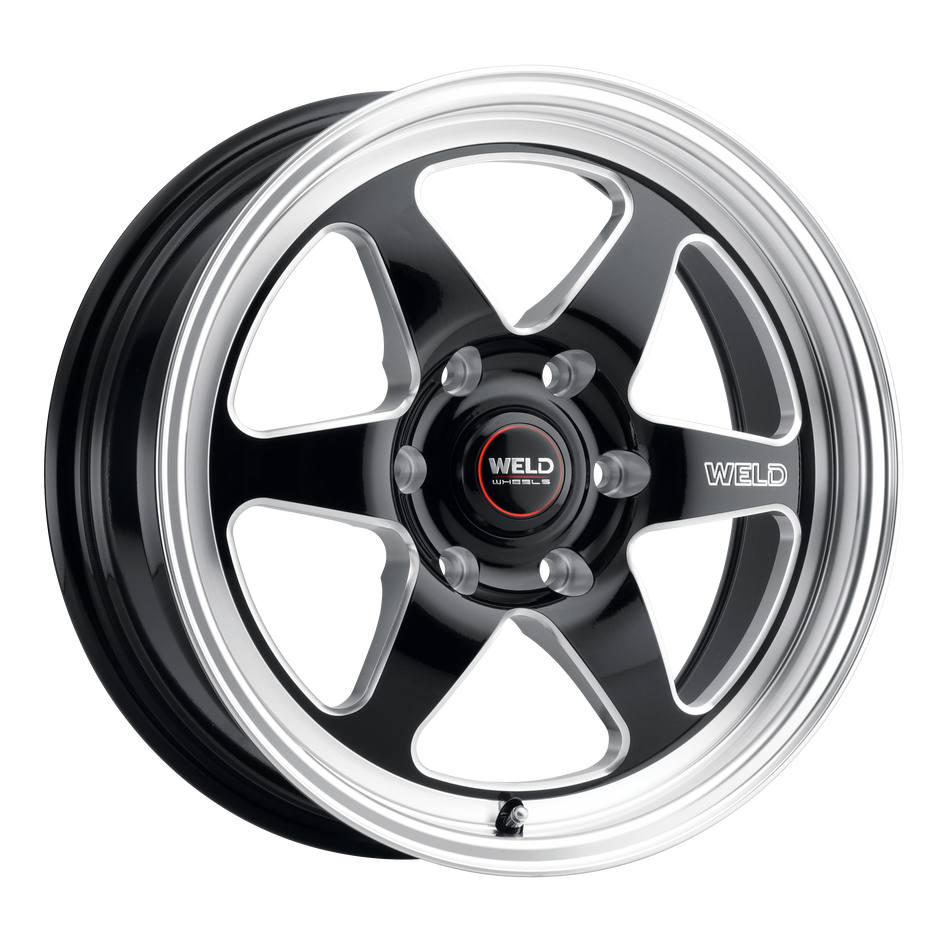 17x5 Ventura Six Drag 6x135 Et-07 Bs2.75 Gloss Blk Mil Dia 87.1 - S1567C089N07