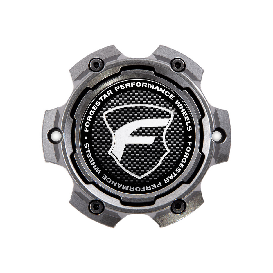 Forgestar 4.5" Bolt On SUV Cap Gloss Anthracite Base/Carbon Fiber Lens/CHR Logo - 10F3041GAGKC