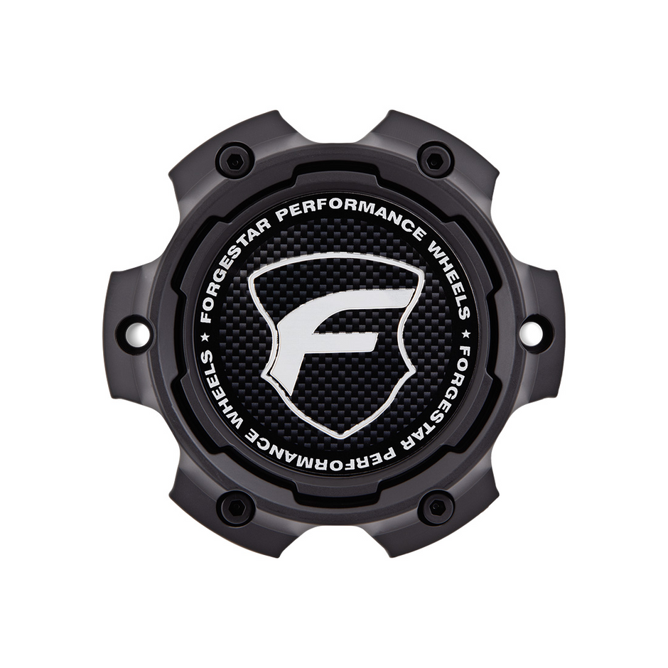 Forgestar 4.5" Bolt On SUV Cap Satin Black Base/Carbon Fiber Lens/CHR Logo - 10F3041SBGKC